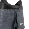 Zellia 21031 fekete-grafit női válltáska 41 x 38 x 10,5 cm