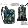 Rovicky  R-Pl-01-9005 09  WizzAir, Ryanair kabin méretű zöld mintás hátitáska 40 x 25 x 20 cm