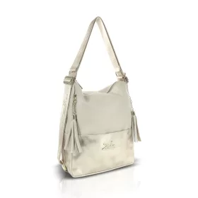   Zellia 22199 Monaco 2 bézs-arany női válltáska, hátizsákká alakítható 31 x 25 x 13,5 cm