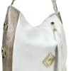 Zellia Zlb180 fehér-arany női válltáska, oldaltáska 34 x 27 x 11 cm