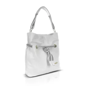   Zellia C156 fehér női vödörtáska, válltáska 38 x 35 x 12 cm