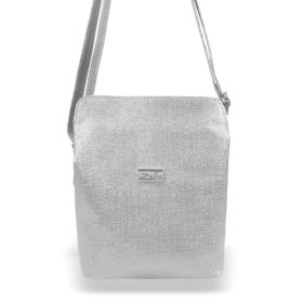 Zellia Zvn22004 női ezüst oldaltáska, 21 × 18 cm
