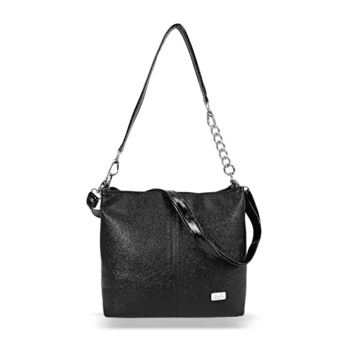 Zellia  Zvn25002 fekete női válltáska oldalpántal 31 x 26 x 14 cm