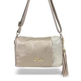   Zellia Zlb210 arany- csillámos női oldaltáska 25 x 17 x 9 cm
