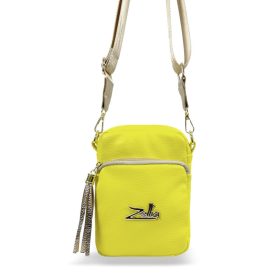 Zellia női sárga oldaltáska, 21 × 16 cm
