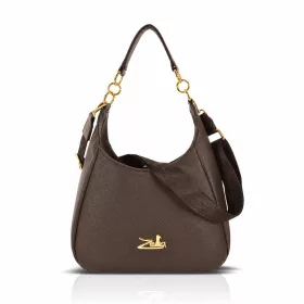   Zellia 26080 csokoládébarna női hobó válltáska 31 x 29 x 11 cm
