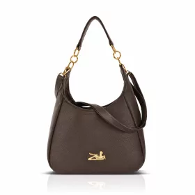   Zellia 26080 csokoládébarna női hobó válltáska 31 x 29 x 11 cm