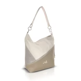   Zellia 25193 taupe-rosegold női hobó válltáska, oldalpánttal 33 x 30 x 14 cm