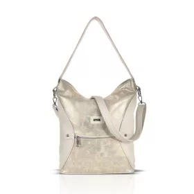   Zellia Td25001 Monaco bézs-arany női válltáska 35 x 29 x 12 cm