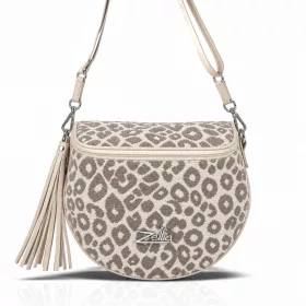   Zellia 21028 Pantera taupe-bézs női patkótáska 23 x 11 cm