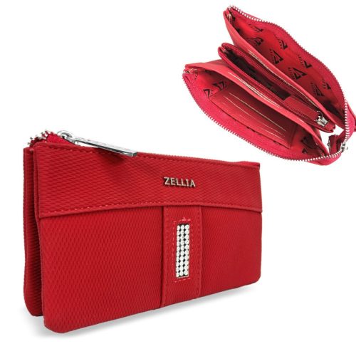 Zellia Hz-127 D217 - 2181D  piros női pénztárca 17,5 x 9,5 x 4 cm