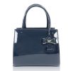 Zellia Zvn22027 női navy, sötétkék lakk alkalmi kézitáska 23 x 19,5 x 12 cm