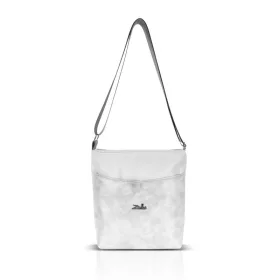   Zellia Zlb103 fehér-ezüst női oldaltáska, crossbody 27 x 23 x 9 cm