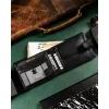 Rovicky férfi fekete színű átfogópántos bőrpénztárca RFID, 12,5×9,5 cm