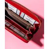 Rovicky nagyméretű női piros rostbőr divat pénztárca 20 x 10 cm