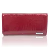 Jennifer Jones croco mintás, piros női lakk bőr pénztárca 19×9,5 cm