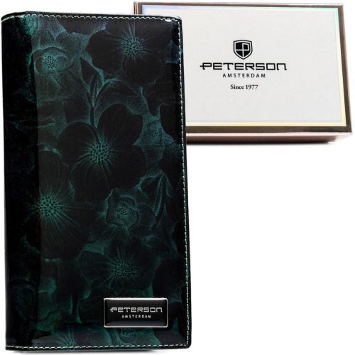 Peterson kék női bőr pénztárca 19 x 10 x 2.5 cm