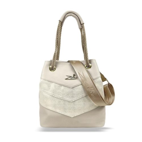 Zellia 24056 bézs- arany női válltáska 29 X 27 X 16 cm