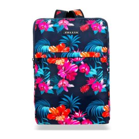   Zellia Hz-104 D1013 trópusi virág mintás WizzAir Ryanair kézipoggyász hátizsák vízlepergetős 40 x 25 x 20 cm