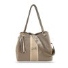 Zellia 24077 taupe női válltáska - Ryz2 - 35 x 30 x 13 cm