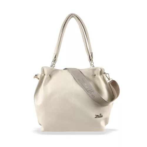 Zellia ZLB393 női válltáska bézs, oldalpántal 30 x 29 x 12 cm