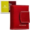 Peterson piros női bőr pénztárca 10.5 x 8.5 x 3 cm