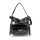 Zellia fekete lakk női válltáska, crossbody  32 x 31 x 11 cm