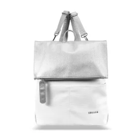 Zellia Hz-122 női fehér-ezüst hátizsák 38 x 35 x 10 cm