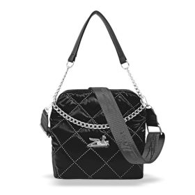   Zellia 24043 női, fekete- steppelt, vízlepergetős oldaltáska, válltáska 25 x 22 x 10 cm