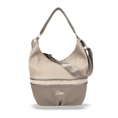 Zellia 21066 taupe női válltáska, oldaltáska 40 x 30 x 15 cm