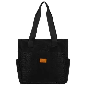   Rovicky R-Tz-01-2400 Black W06 fekete kígyó mintás shopper táska 30 x 28 x 15 cm