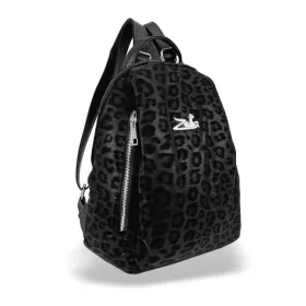   Zellia 24147 fekete-párduc mintás női válltáska 32 x 29 x 13 cm