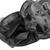 Zellia 24147F fekete-ezüst női hátitáska, hátizsák virágdísszel 32 x 29 x 13 cm