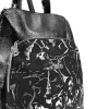 Zellia 25055 fekete-ezüst márvány mintás hátizsák 31 x 29 x 14,5 cm