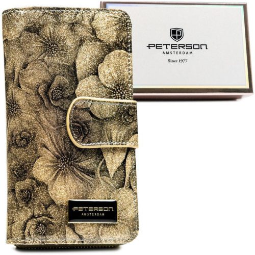 Peterson bézs női bőr pénztárca 16.5 x 9 x 3 cm