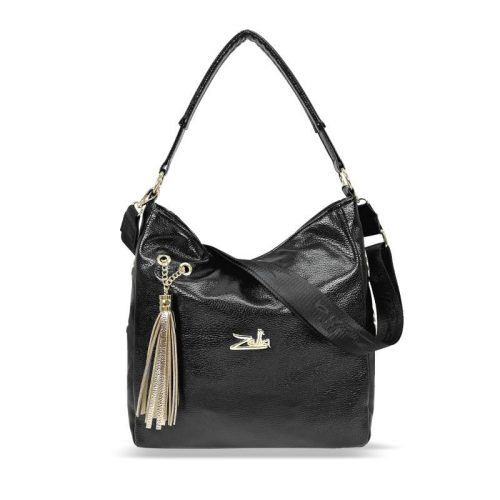 Zellia fekete női válltáska, crossbody  24151 32 x 30 x 14 cm