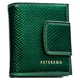 Peterson zöld női bőr pénztárca 10.5 x 8.5 x 3 cm
