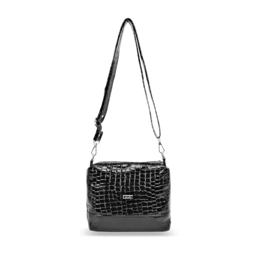 Zellia Zvn24011 krokodilbőr mintás, lakkbőr női oldaltáska, crossbody 22 x 18 x 9 cm