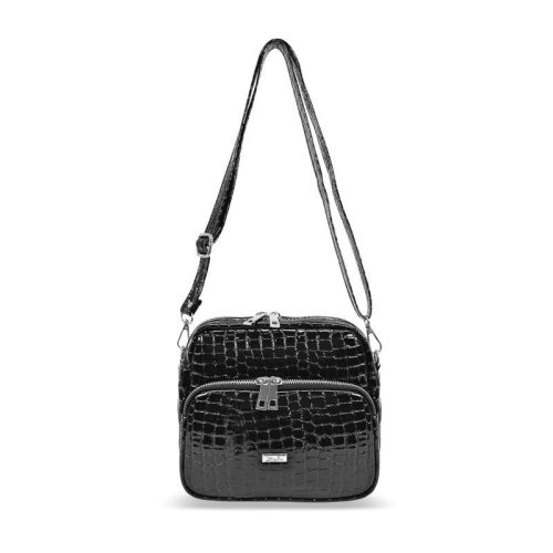 Zellia Zvn24010 fekete női krokodil mintás oldaltáska 22 x 18 x 9 cm