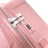 Zellia rosegold keményfalú bőrönd, Ryanair, Wizz Air kabinbőrönd 55 x 40 cm